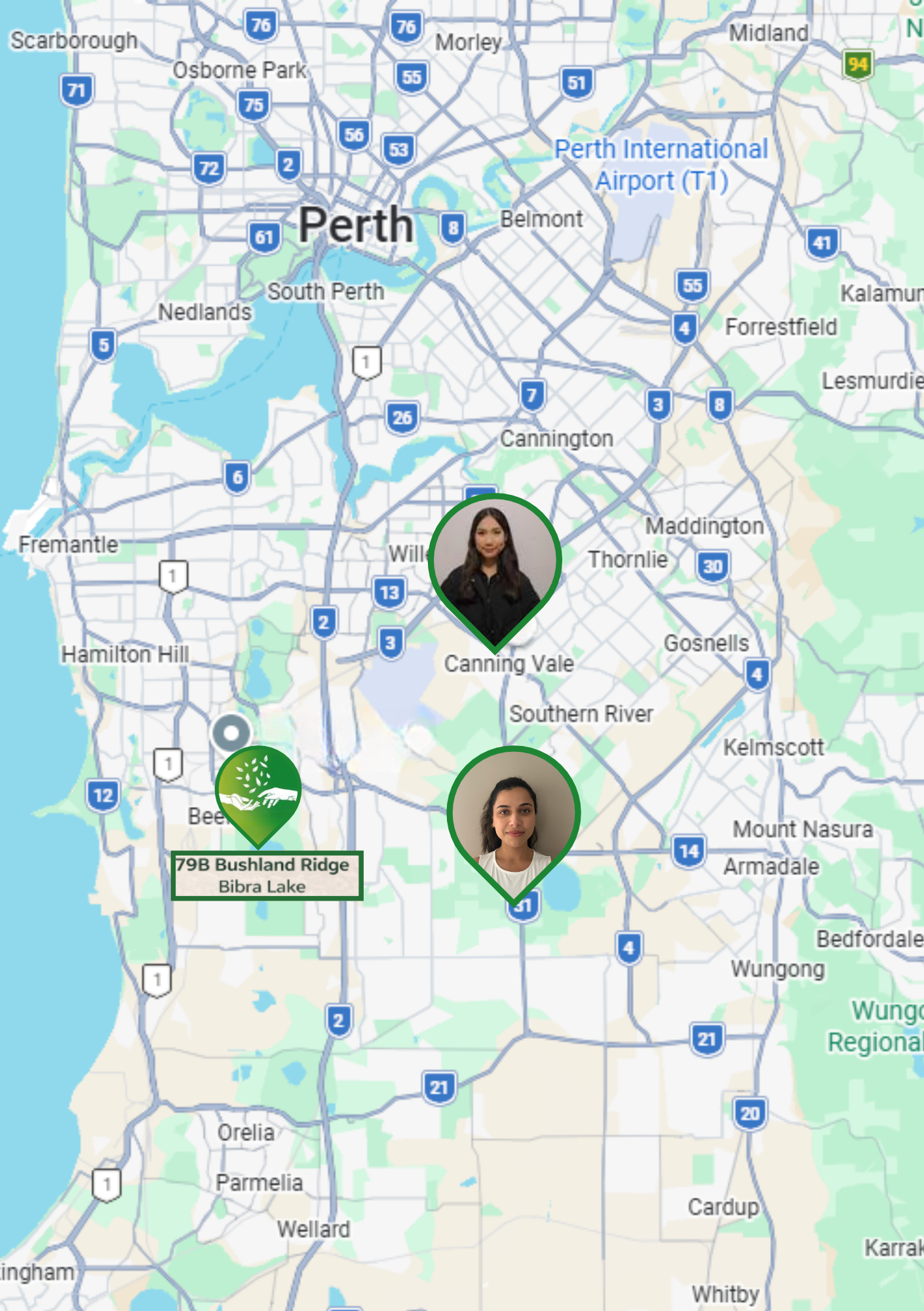 Speech Pathology clinician base locations across Perth